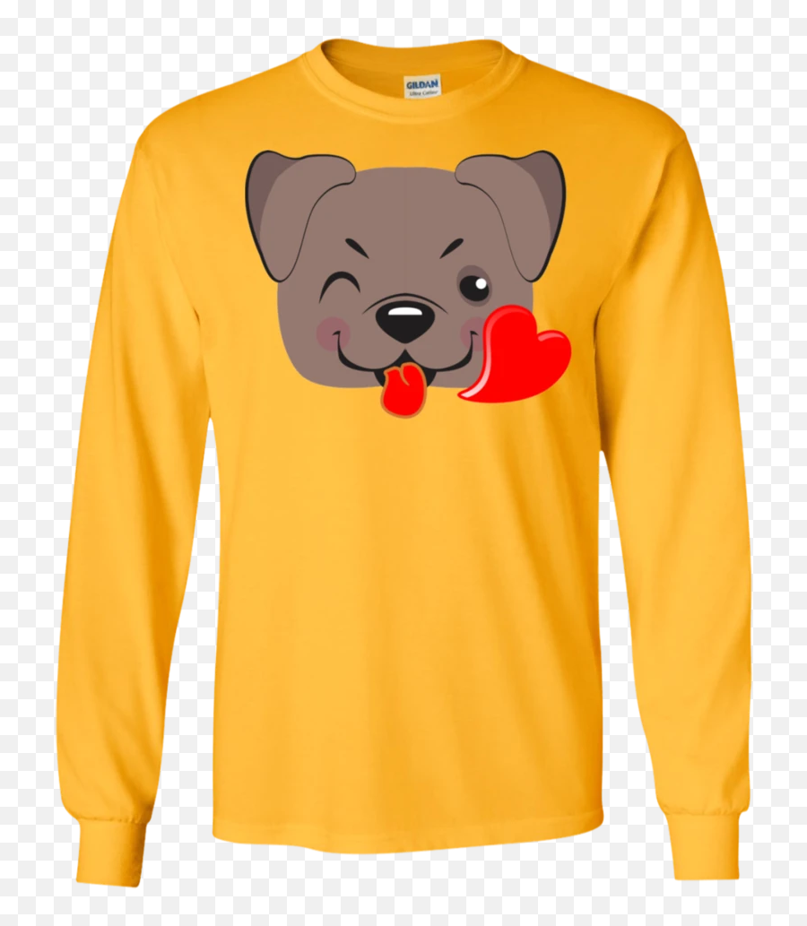 Emoji Adults Pitbull Heart Sweatshirts - Sky Was Yellow Shirt,Pitbull Emoji