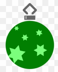 Green Stars - Silhouette Christmas Ornament Vector Free Emoji