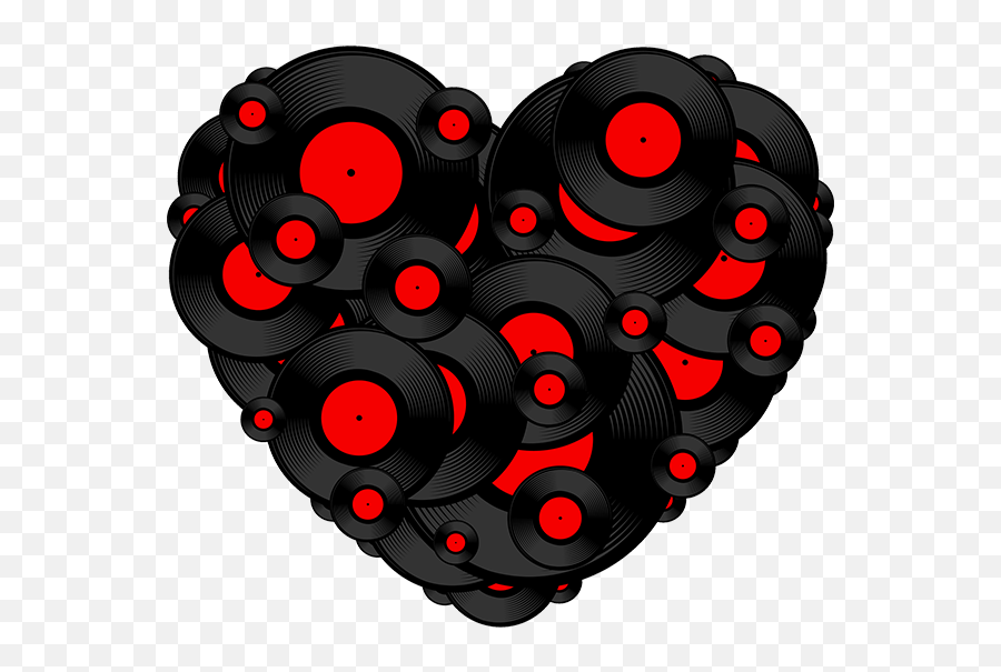 Uncommon Records - Vinyl Heart Emoji,Record Player Emoji