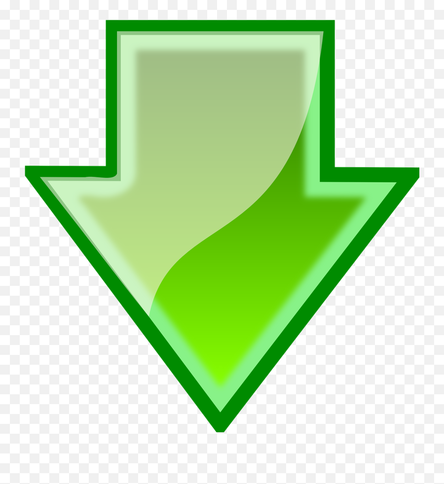 Arrow Green Down Download Sign - Bouncing Arrow Gif Transparent Background Emoji,Left Arrow Emoji