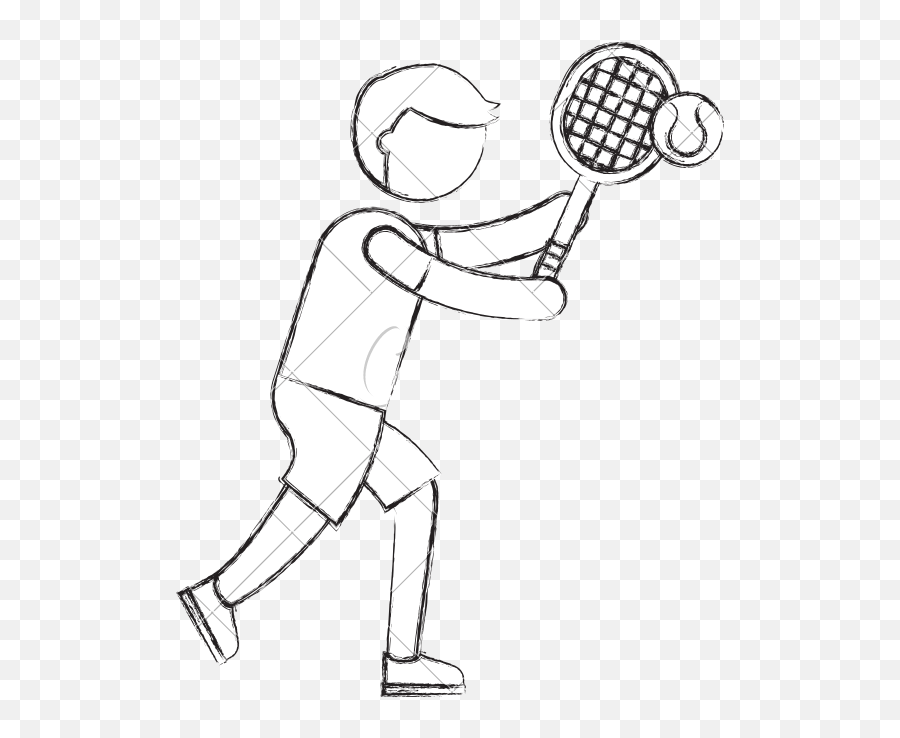 Athlete Practicing Tennis Avatar - Stock Photography Emoji,Emoji Tennis Ball And Arm