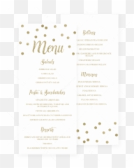 Gold Menu Template Faux Gold Confetti - Calligraphy Emoji,Custard Emoji