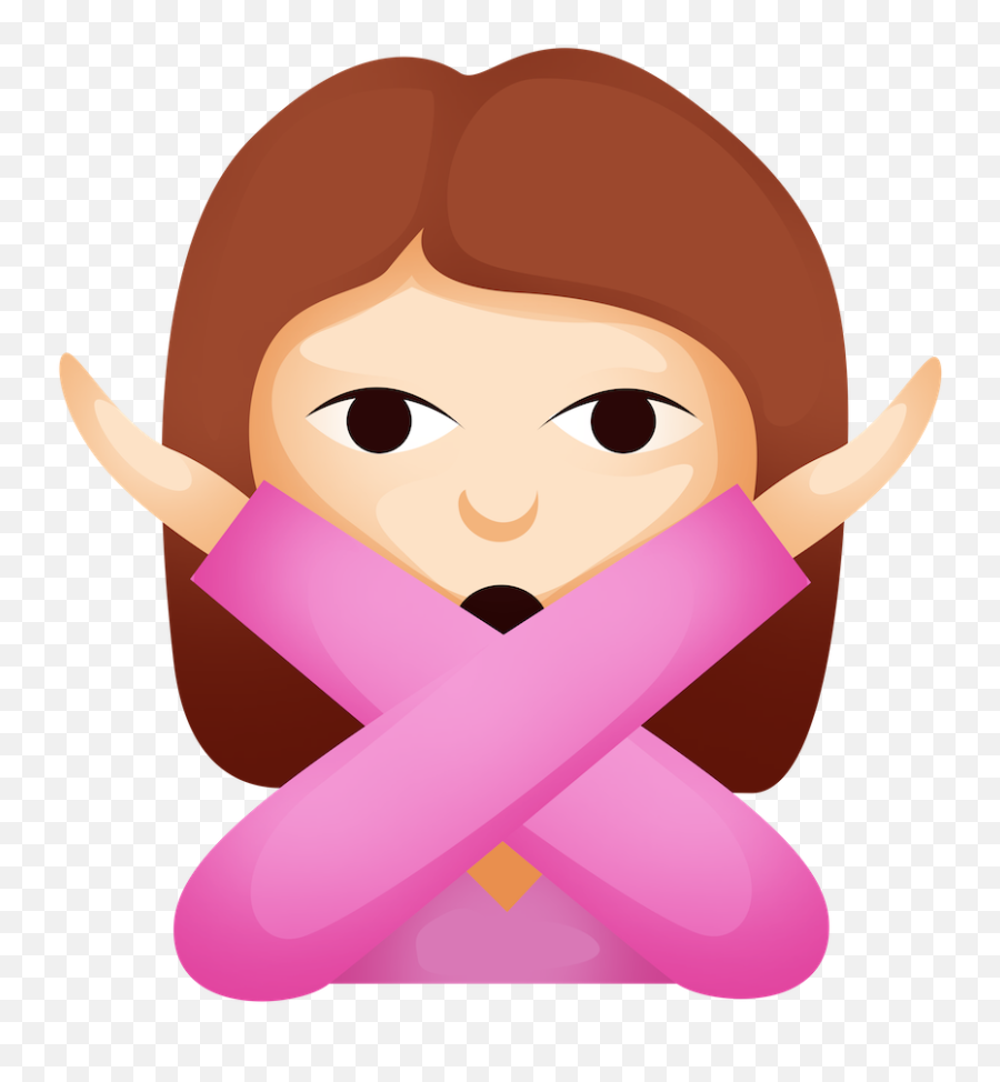 Girl No Emoji Cutouts - Emoji No,Girl Emoji