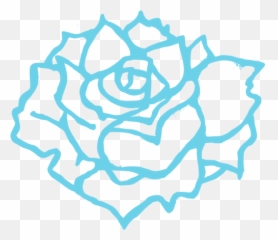 Vector Illustration Of Full Bloom Rose - Transparent Clip Art Black And White Emoji