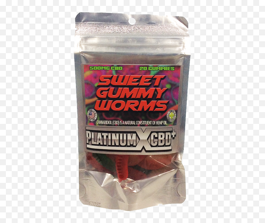 Cbd Platinum Sweet Gummy Worms - Fictional Character Emoji,Gummy Worm Emoji