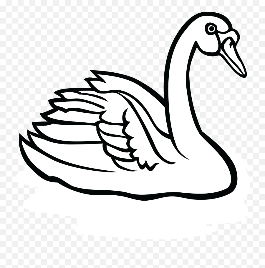 Picture - Swan Clipart Black And White Emoji,Duck Emoticons