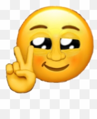 Emoji Peace Smile Sticker - Happy,Nose Emoji