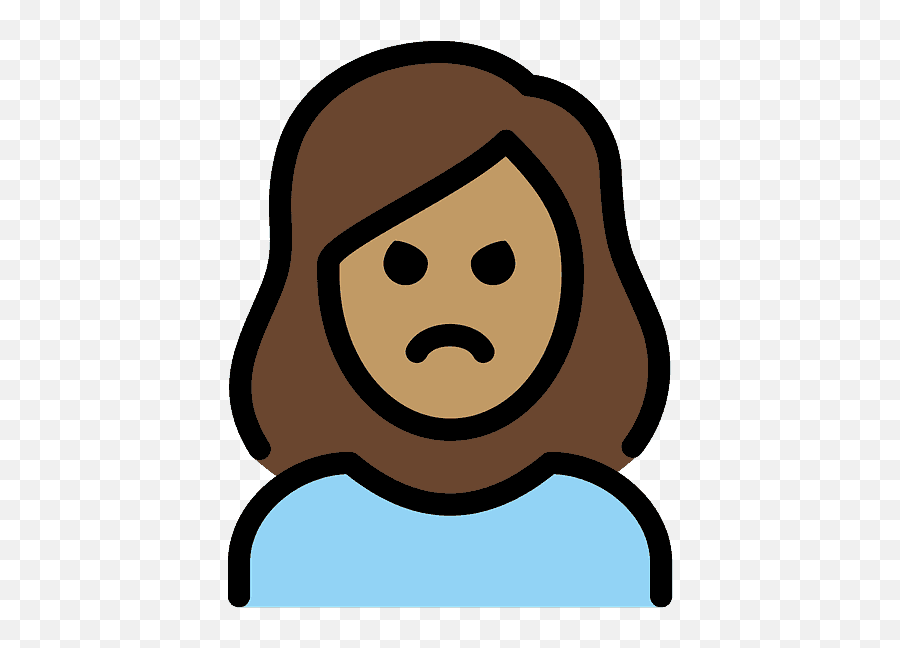 Woman Pouting Emoji Clipart - Emoji,Pouting Emoji