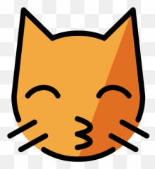 Kissing cat emoji clipart Free download transparent PNG - Grinsende Katze Clipart