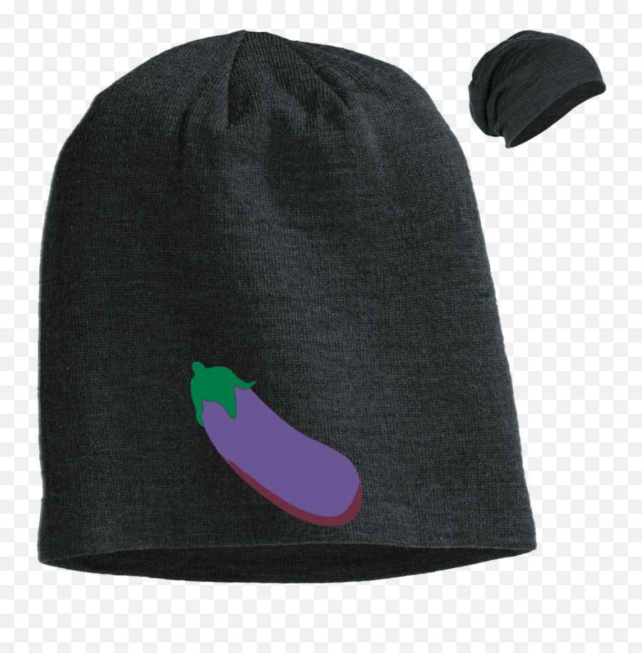 Eggplant Emoji Slouch Beanie - Rock Beanie,Emoji Beanie