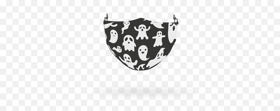 Ghost Horror Pattern Face Covering Print 5 - Celebrity Fictional Character Emoji,Ghost Emoji Pumpkin