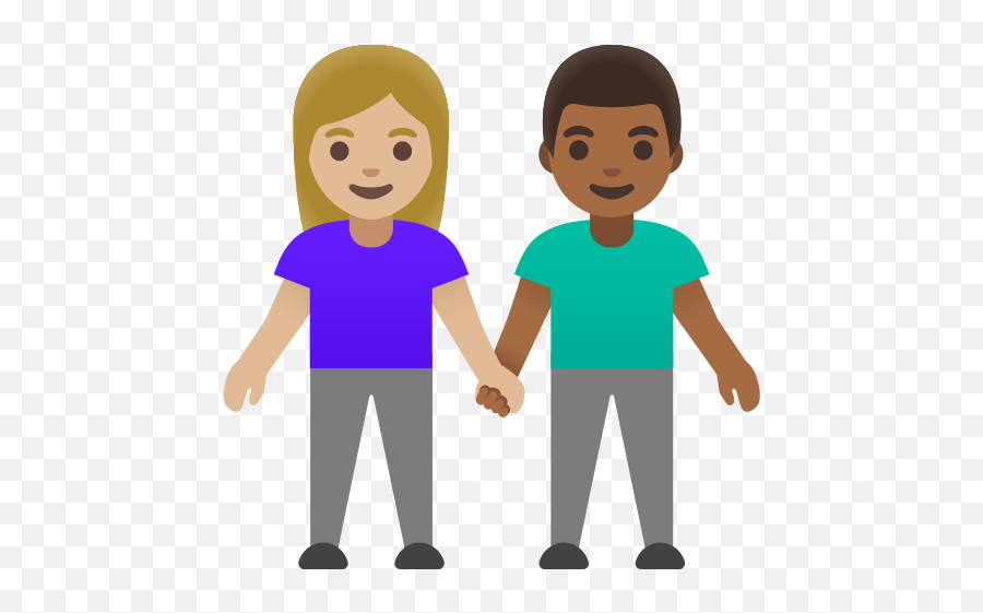 Woman And Man Holding Hands - Two People Holding Hands Clipart Emoji,Couple Holding Hands Emoji