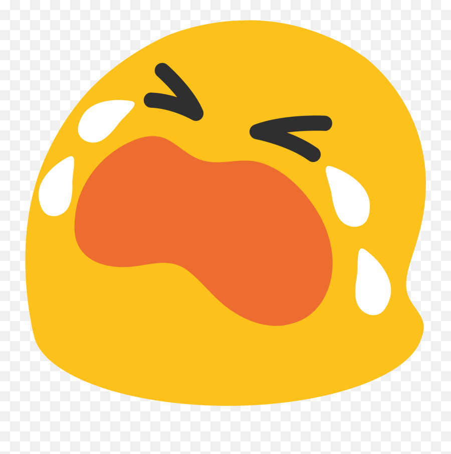 Collection Of Free Vector Emoji Android - Crying Laughter Emoji Android,Pensive Emoji