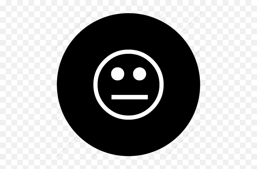 Iconsetc Flat Circle White - Circle Emoji,Black Emoticon