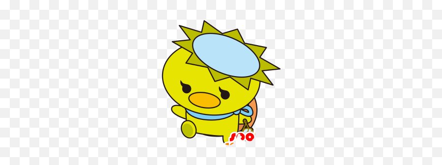 Big Yellow Chick In 2d 3d Mascots - Cartoon Emoji,Duck Emoticon Text
