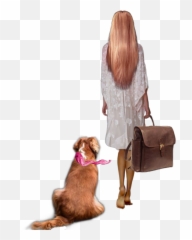 Woman Walking Walkingaway Dog - Girl Png Away Emoji