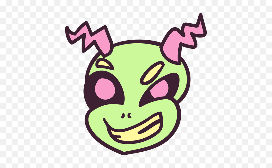 Alienu0027s Head Evil Grin Stroke - Transparent Png U0026 Svg Vector Clip Art Emoji,Alien Head Emoticon Meaning
