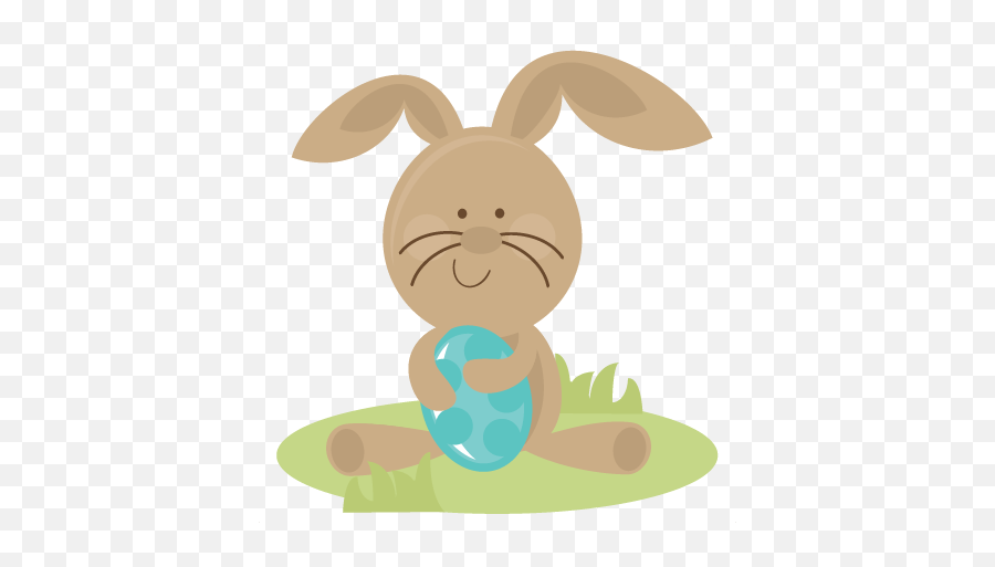 Svg Easter Bunny Spring Bunny Clipart Funny - Bunny Holding An Easter Egg Emoji,Rabbit Egg Emoji