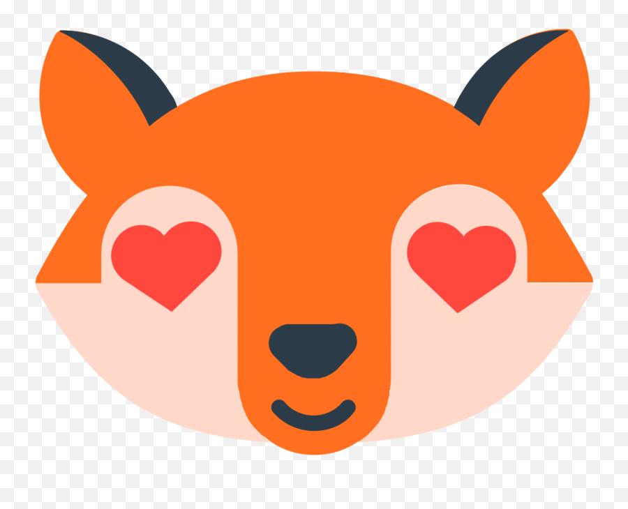 Fxemoji U1f63b - Fox With Heart Eyes Emoji,Orange Heart Emoji