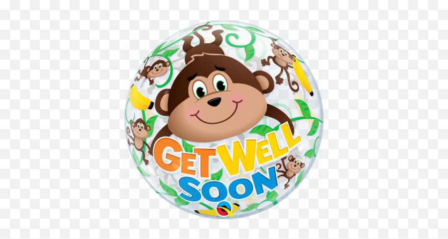 Get Well Bubbles Balloon Balloon Place - Monkey Get Well Soon Emoji,Disney Emoji Moana