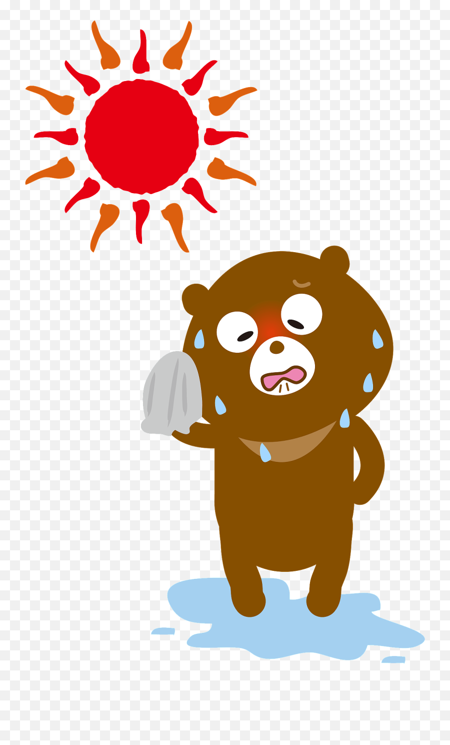 Bear Is Hot And Sweaty Clipart Free Download Transparent - Tryception Price In Pakistan Emoji,Sweating Emoji