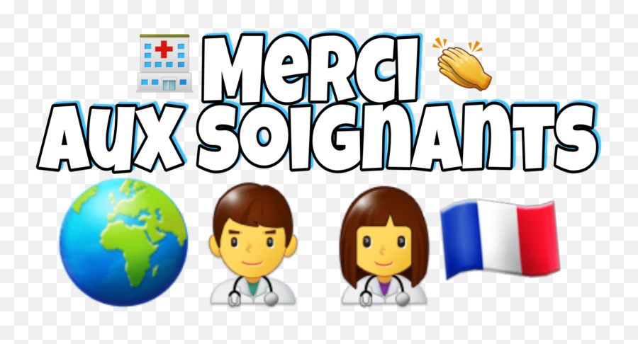 Merci Merci Coronavirusfrance Sticker By Dubrootsgirl - Sharing Emoji,Nurse Emoji