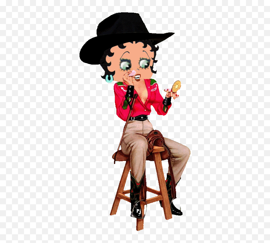 Cowgirl Betty Boop - Portable Lumbar Support Cushion Back Ben Hur Baz Emoji,Cowgirl Emoji