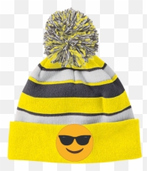 Download Sunglasses Emoji 223835 Holloway Striped Beanie - Knit Cap,Emoji Beanie