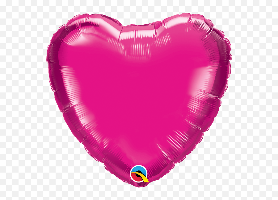 Magenta Heart Shaped 18u0027u0027 Foil Decorator Balloon - Balloon Red Heart Foil Balloon Emoji,Heart Emoji Balloon