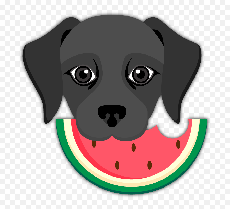 Black Labrador Emoji - Emoji Labrador,Watermelon Emoji