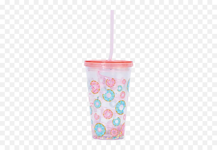 Donuts Cup With Straw - Drinking Straw Emoji,Straw Emoji