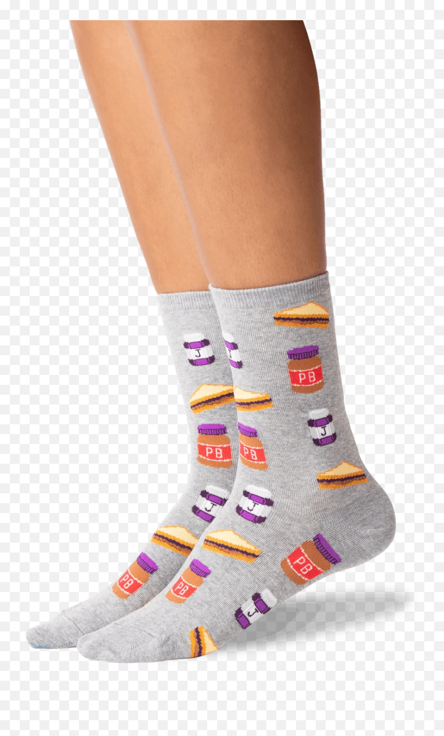 Womens Peanut Butter And Jelly Socks - Heel Emoji,Peanut Butter Emoji