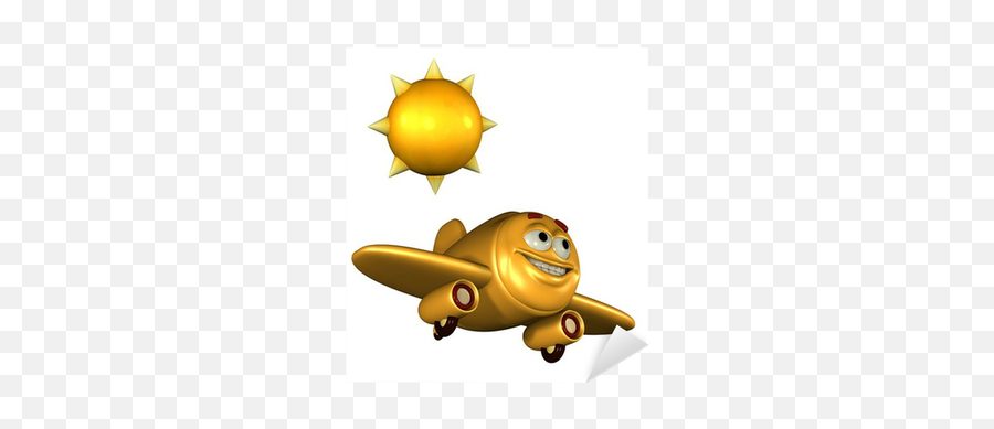 Happy Emoticon Plane Sticker Pixers - Happy Emoticon Emoji,Airplane Emoticon