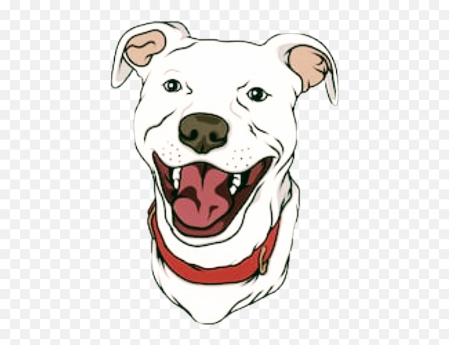 Dog Doggy Pitbull - Dog Yawns Emoji,Pitbull Emoji