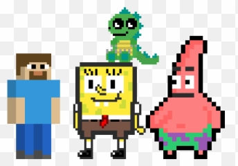 Pixilart - Spongebob And Patrick Pixel Art Emoji,Derp Emoji