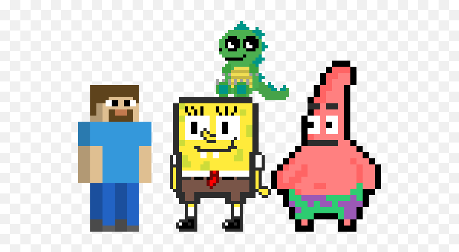 Pixilart - Spongebob And Patrick Pixel Art Emoji,Derp Emoji