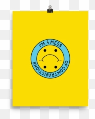 Mess Of Contradictions Poster - Smiley Emoji,69 Emoticon