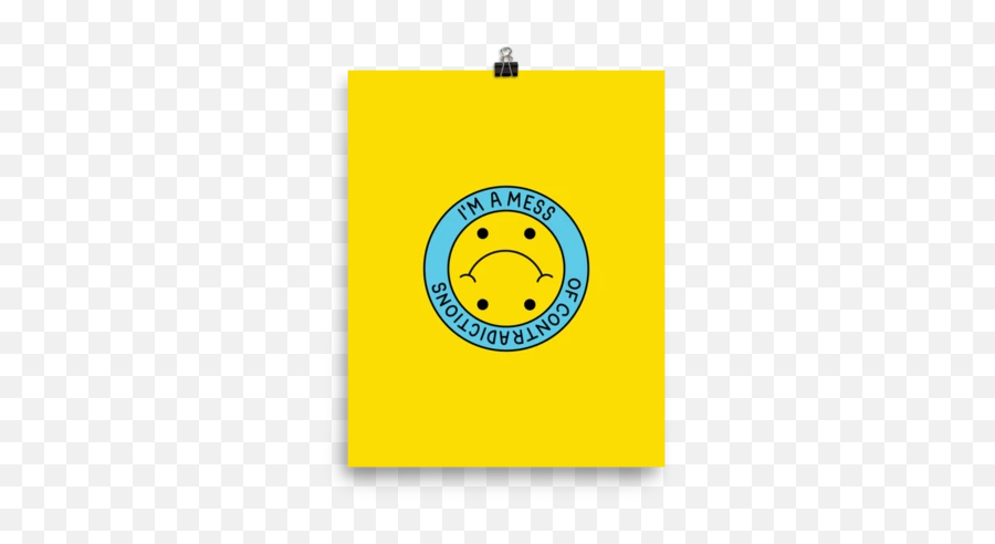 Mess Of Contradictions Poster - Smiley Emoji,69 Emoticon
