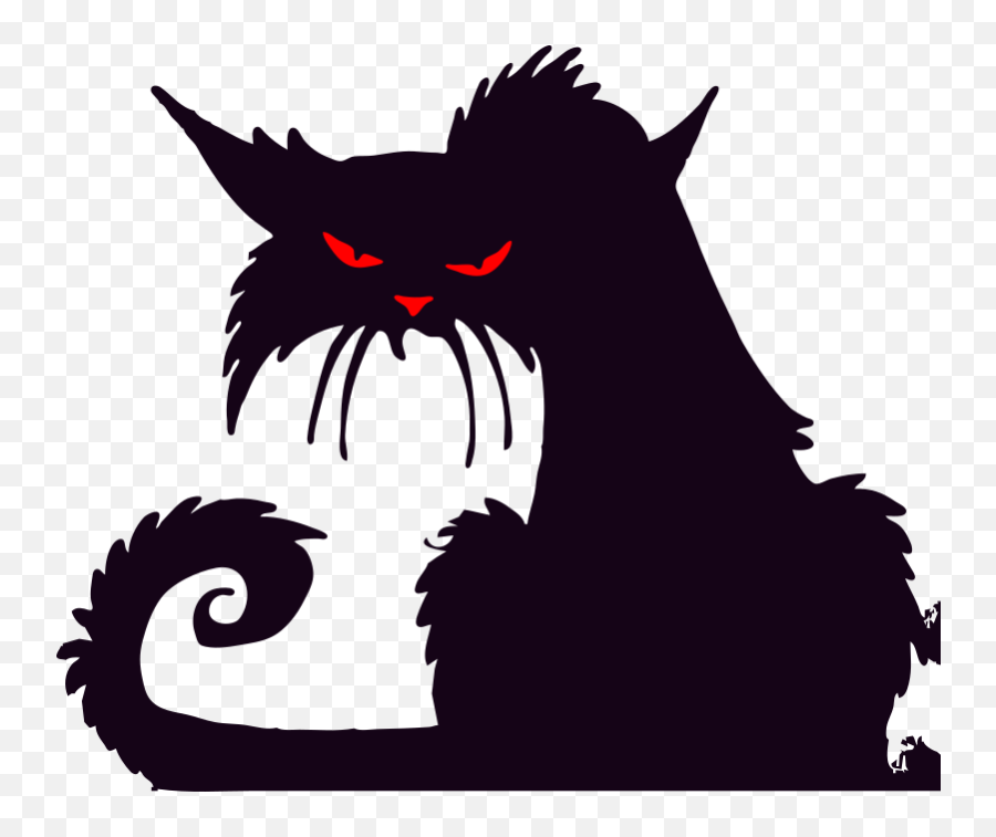 Scaredy Cat Svg Transparent Stock Png - Scary Black Cat Clipart Emoji,Scared Cat Emoji