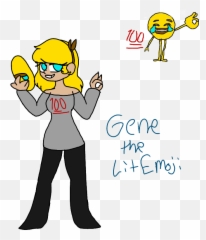 My Friend Drew Gene The Lit Emoji - Cartoon,Lit Emoji