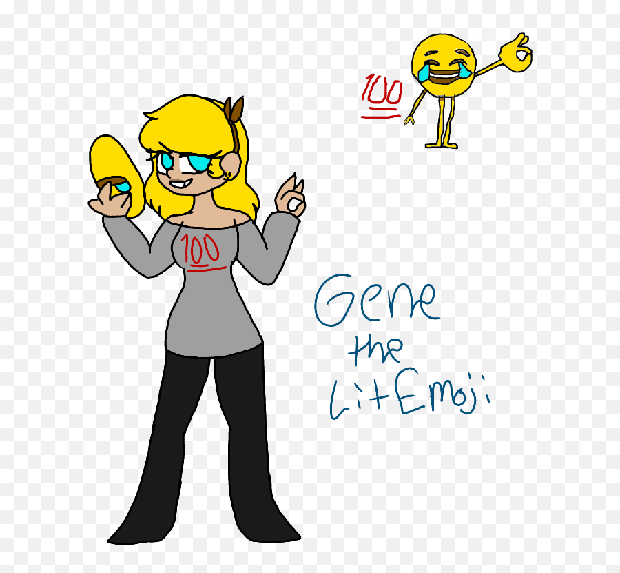 My Friend Drew Gene The Lit Emoji - Cartoon,Lit Emoji