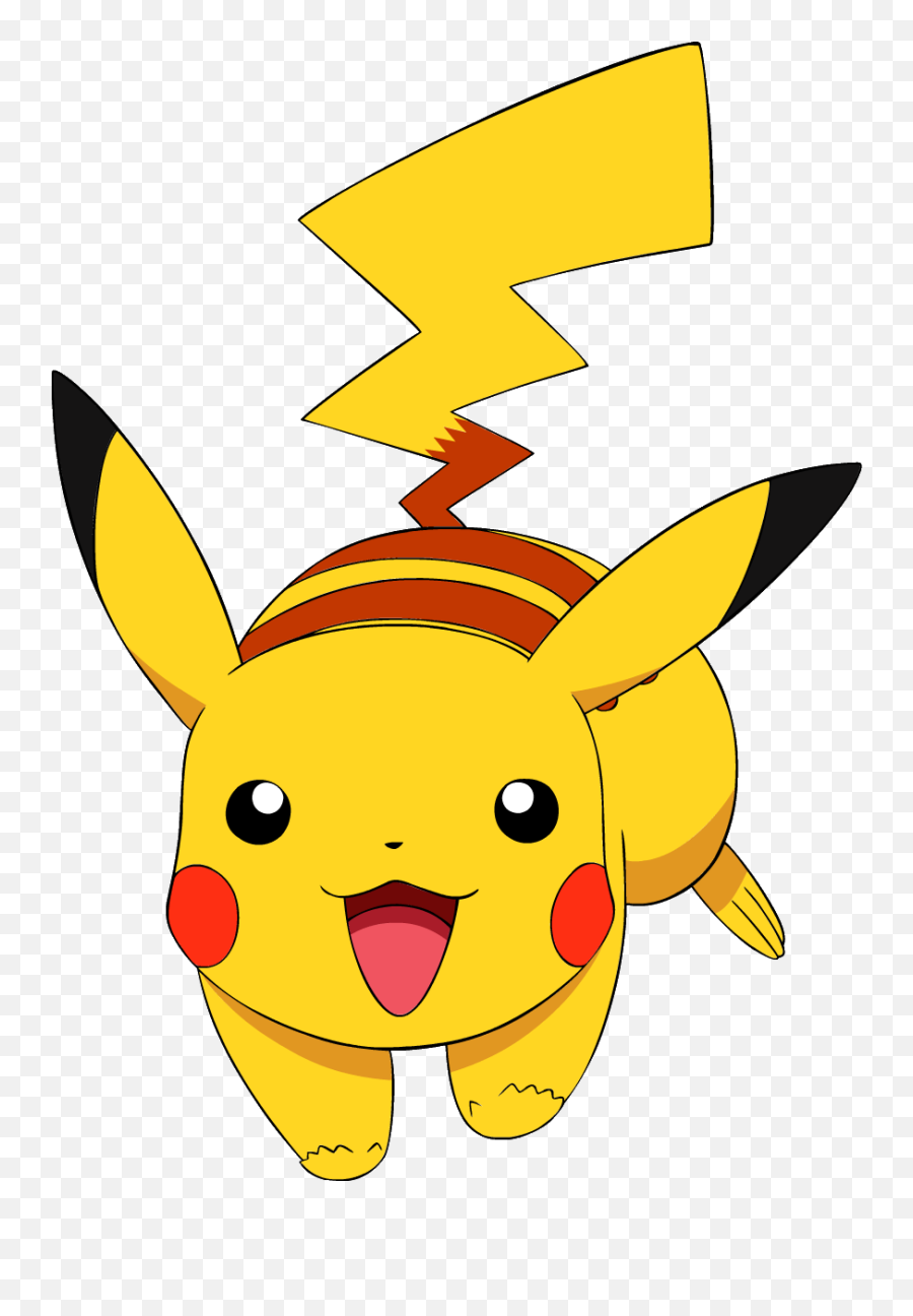 Pikachu Clipart Jumping - Pikachu Running Emoji,Softball Emoji Pillow