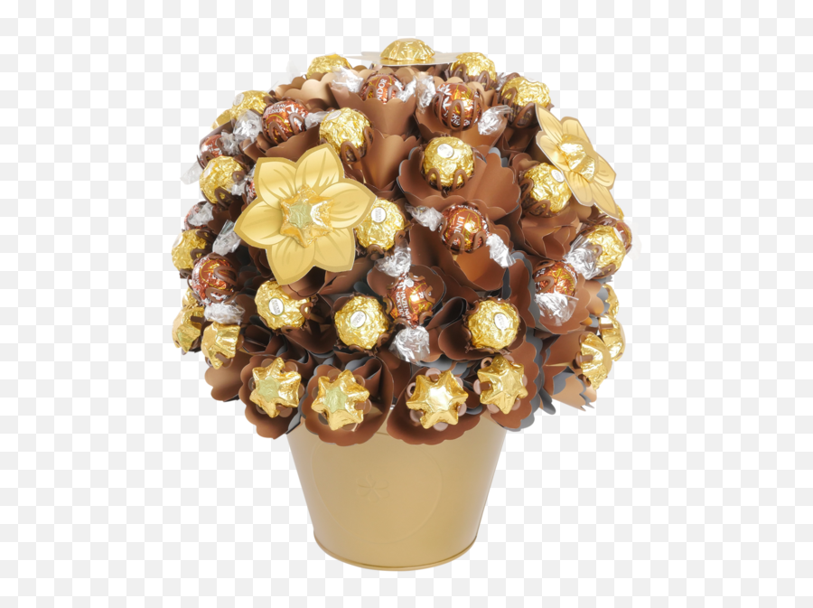 Rose Bouquet Png - Golden Luxury Chocolate Bouquet Bouquet De Chocolates Emoji,Bouquet Emoji