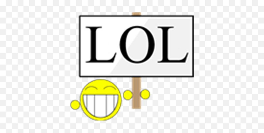 Smiley Face Holding A Lol Sign - Smiley Lol Emoji,Lol Emoticon