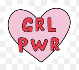 Transparent Girl Power Clipart - Heart Emoji