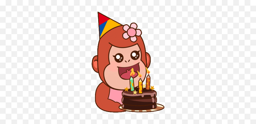 Pin By Mirahari On Birthday Wishes Cute Gif Happy - Happy Birthday Gif Emoji,Cute Emoji Cakes