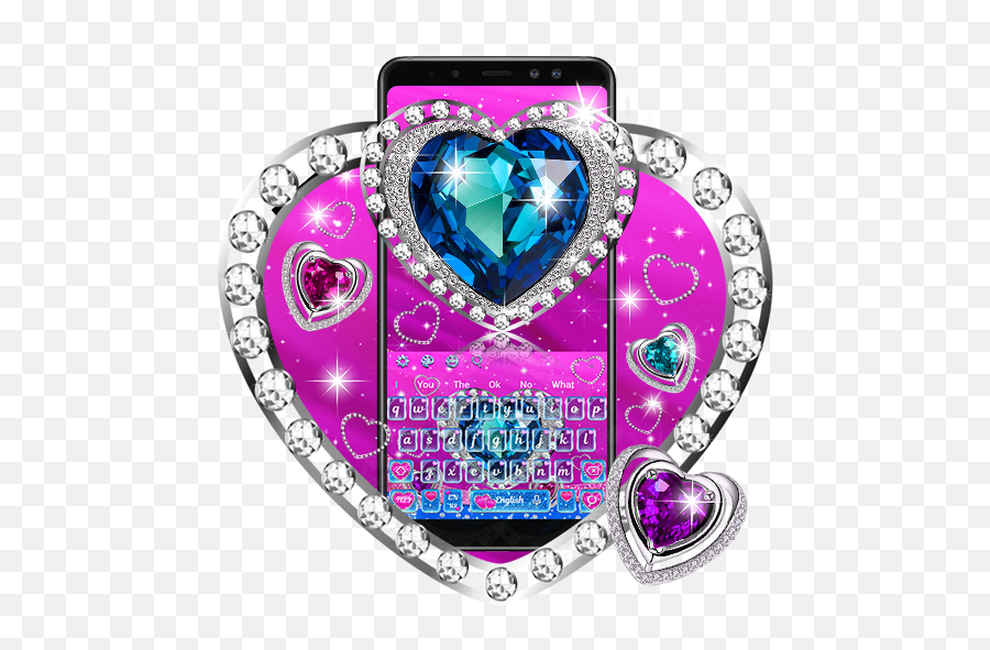 Blue Crystal Heart Diamond U2013 Appar På Google Play - Illustration Emoji,Diamond Emojis