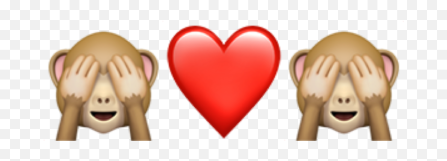 Monkey Hearts Heartandmonkey Iphone - Indian Elephant Emoji,Iphone Monkey Emoji