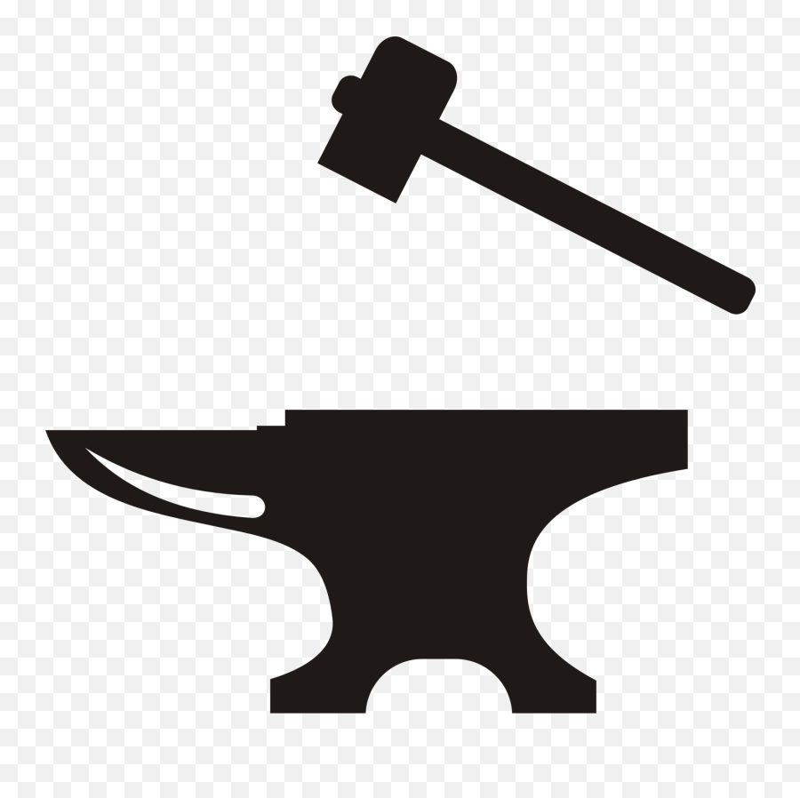 Anvil Blacksmith Hammer Clip Art - Hammer And Anvil Clip Art Emoji,Blacksmith Emoji