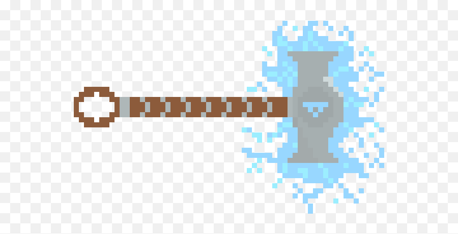 Thors Hammer - Mjolnir Hammer Pixel Art Emoji,Mjolnir Emoji